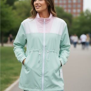 Women's Mint Green and Pink Jacket